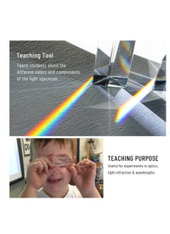 Y&D Clear Triangular Prism for Photo Rainbow Lights Crystal Optical Prisms Glass Refracted Light Spectrum Presents Gift, Can Be Used Experiments or Decoration, 50mm/2inch , 4Pcs  - Image 5