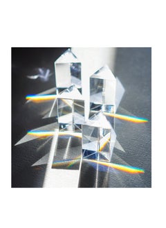 Y&D Clear Triangular Prism for Photo Rainbow Lights Crystal Optical Prisms Glass Refracted Light Spectrum Presents Gift, Can Be Used Experiments or Decoration, 50mm/2inch , 4Pcs  - Image 2