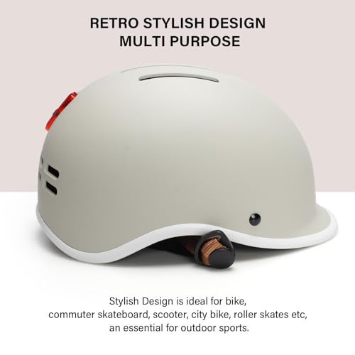 Exclusky Bike Helmet for Adults,Adjustable Cycling Helmet for Men & Women Safety Certified Bicycle Helmet for Commuting, Road Biking, Skating with USB Rechargeable Rear Light - Image 4