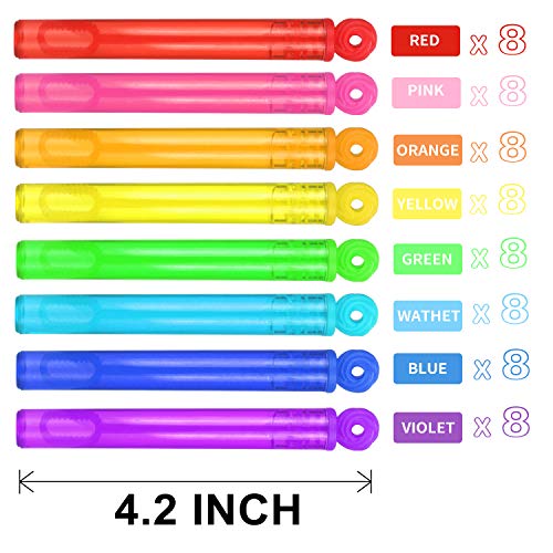 Laxdacee Bubble Wands Halloween Party Favors Pack of 64, Mini Neon Bubble Wands | Odor-Free Non-Toxic Kids’ Bath Toy/Birthday Treats Bubble Maker Toys for Kids | Outdoor Summer Events & Celebration Toy Gift - Image 2