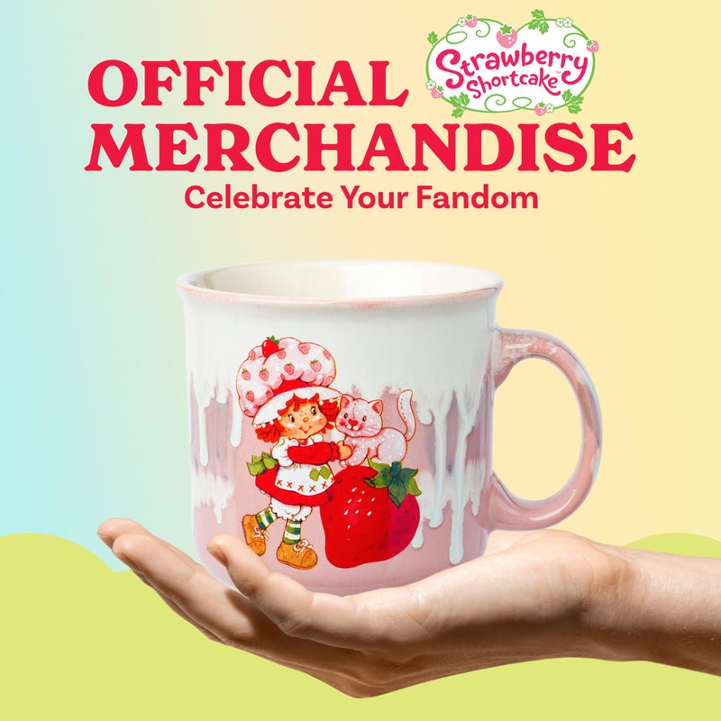 Silver Buffalo Strawberry Shortcake Drip Effect Ceramic Camper Mug with High Gloss Treatment, 20 Ounces - Image 4