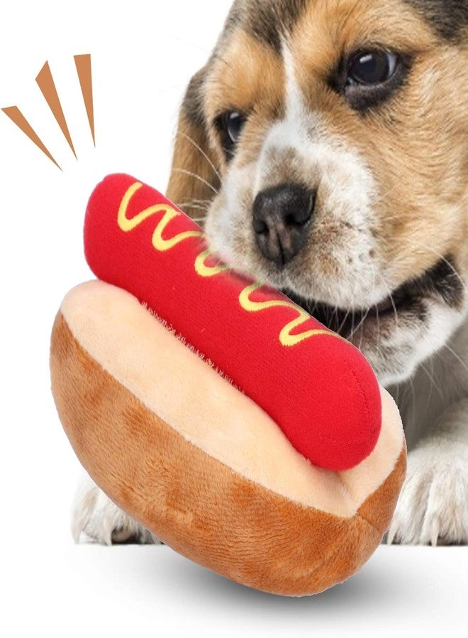 Zerodis Dog Squeaky Toys, Detachable Hot Dog Shape Soft Plush Dog Toy - Image 5