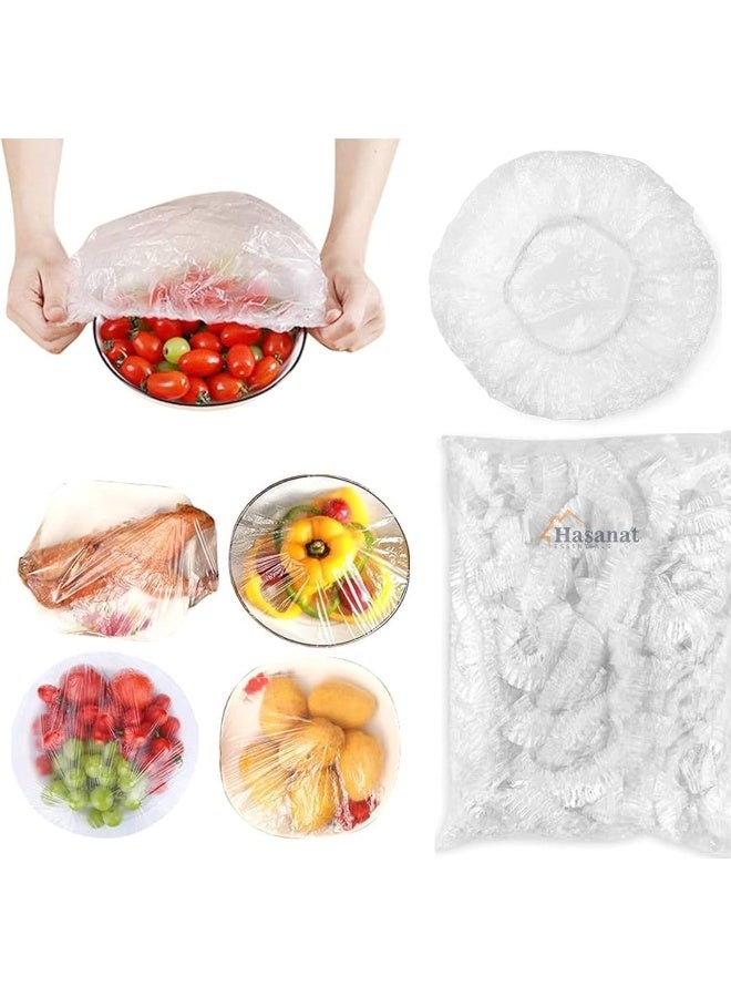 HASANAT ESSENTIALS أغطية طعام بلاستيكية قابلة للتصرف 100 قطعة - Image 1