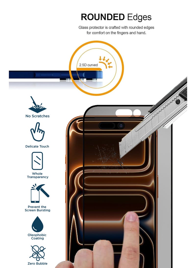 BYTER For iPhone 17 Pro Max - Privacy Tempered Glass Screen Prortector - Image 2