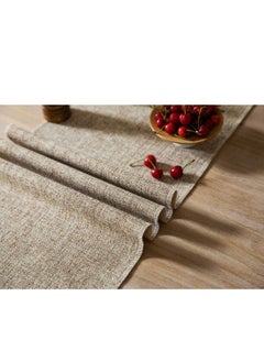 Arabest Rustic Table Runner with Handmade Tassels, Brown Burlap Style Farmhouse Table Runners, Long Woven Dining Table Runner for Party Holiday Daily Use  - Image 5