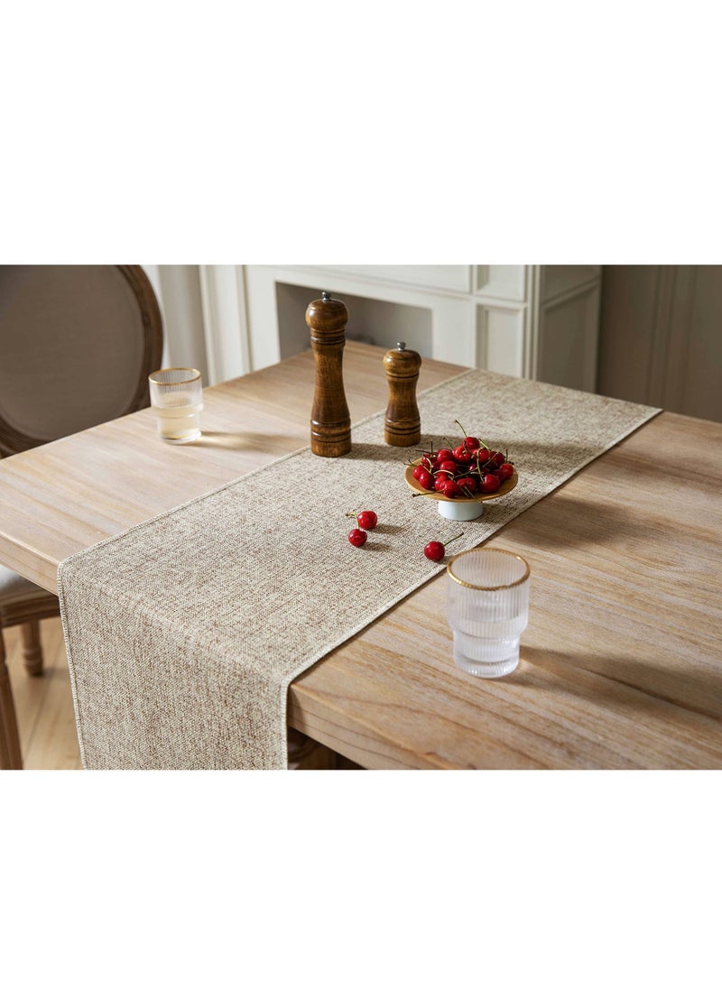 Arabest Rustic Table Runner with Handmade Tassels, Brown Burlap Style Farmhouse Table Runners, Long Woven Dining Table Runner for Party Holiday Daily Use  - Image 4