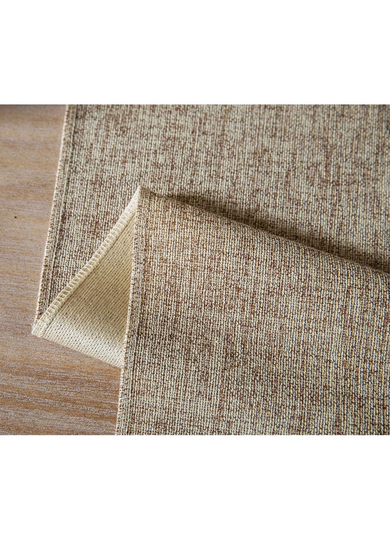 Arabest - Rustic Table Runner with Handmade Tassels, Brown Burlap Style Farmhouse Table Runners, Long Woven Dining Table Runner for Party Holiday Daily Use - Image 1