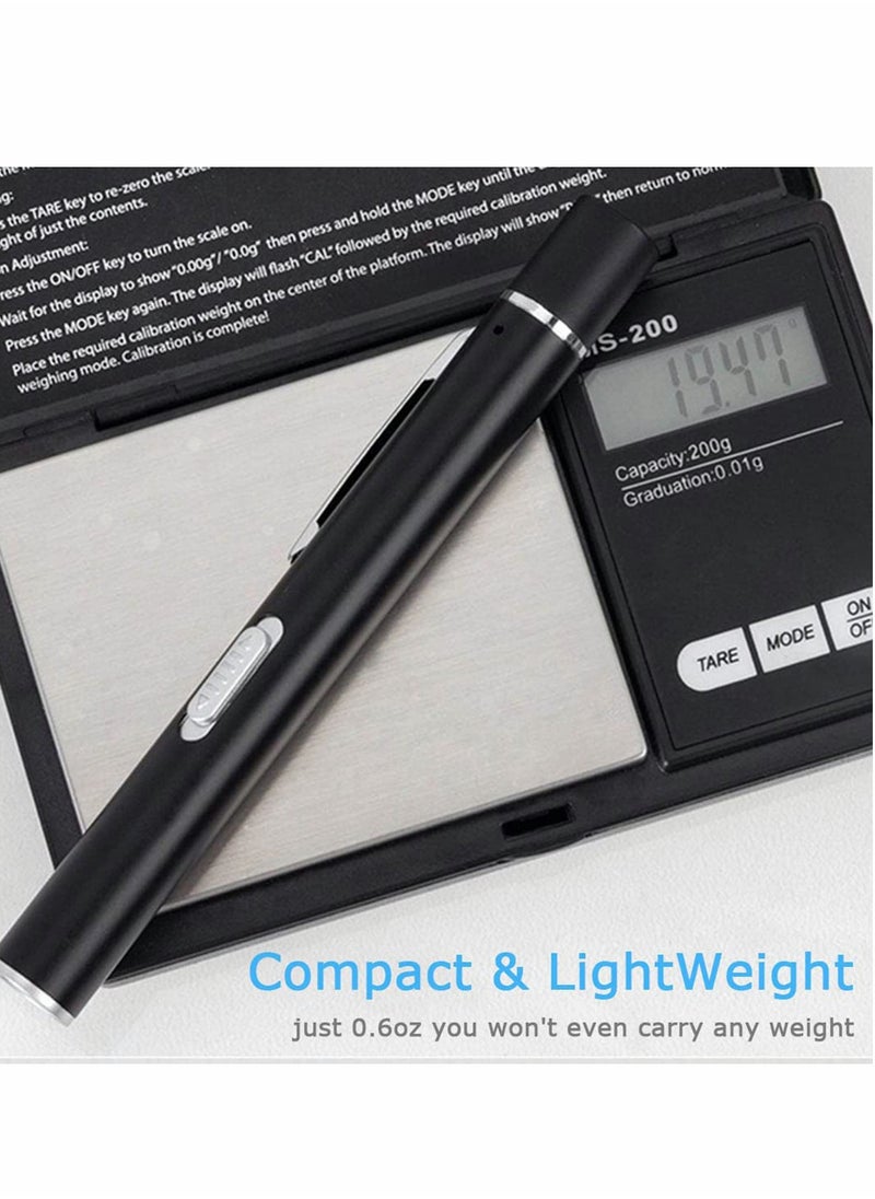 Excefore Pen Torch Reusable, 2 PCS Diagnostic Medical Penlight USB Rechargeable LED Pen Ligh for Nurses Students Doctors, Mini Flashlight with 2 LED Sources, Magnetic Cap, Pocket Clip  - Image 3