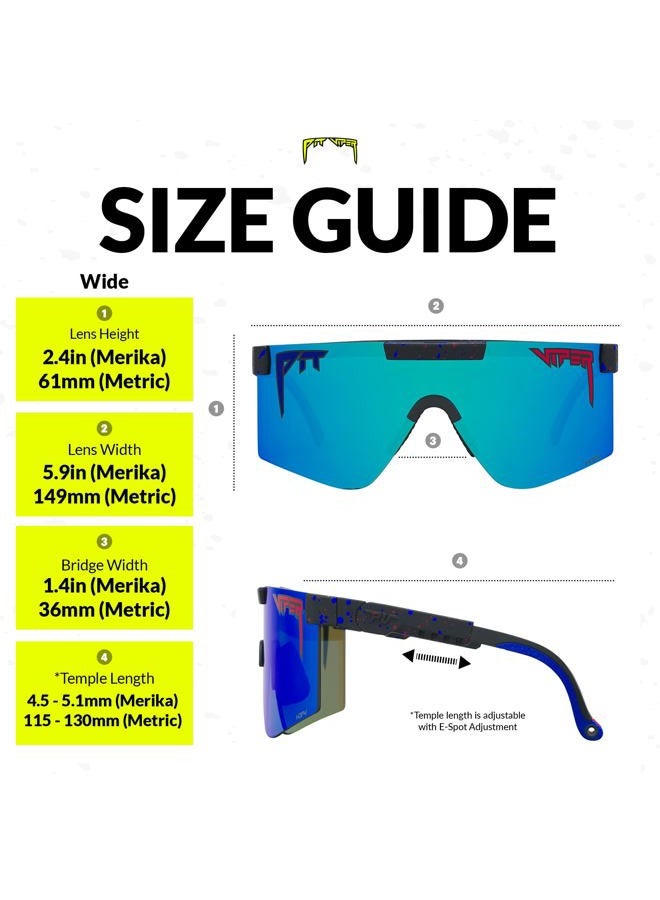 Pit Viper Sunglasses I The Original 2.0 I Wide Fit I HDPV Polarized Lens, Indestructible Frame I Turbo Adjustable for Perfect Fit I Micro Fiber Bag & Retainer Straps I Blue Lens, Red Frame - Image 4