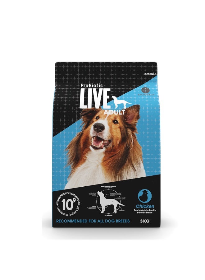ProBiotic Live Dog Adult Chicken & Rice - 3 Kg