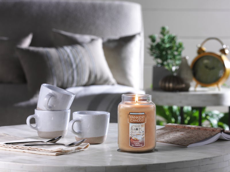 Yankee Candle Café al Fresco Scented, Classic 22oz Large Jar Single Wick Candle, Over 110 Hours of Burn Time - Image 4