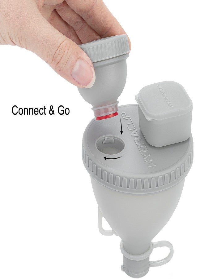 HYDRA CUP HydraCup Protein Powder Funnel [6 Piece] Funnel for Water Bottles, Protein Powder Container to Go with 2 Large Funnels, 2 Small Pre Workout Funnels, 2 Daily Pill Containers - Image 5
