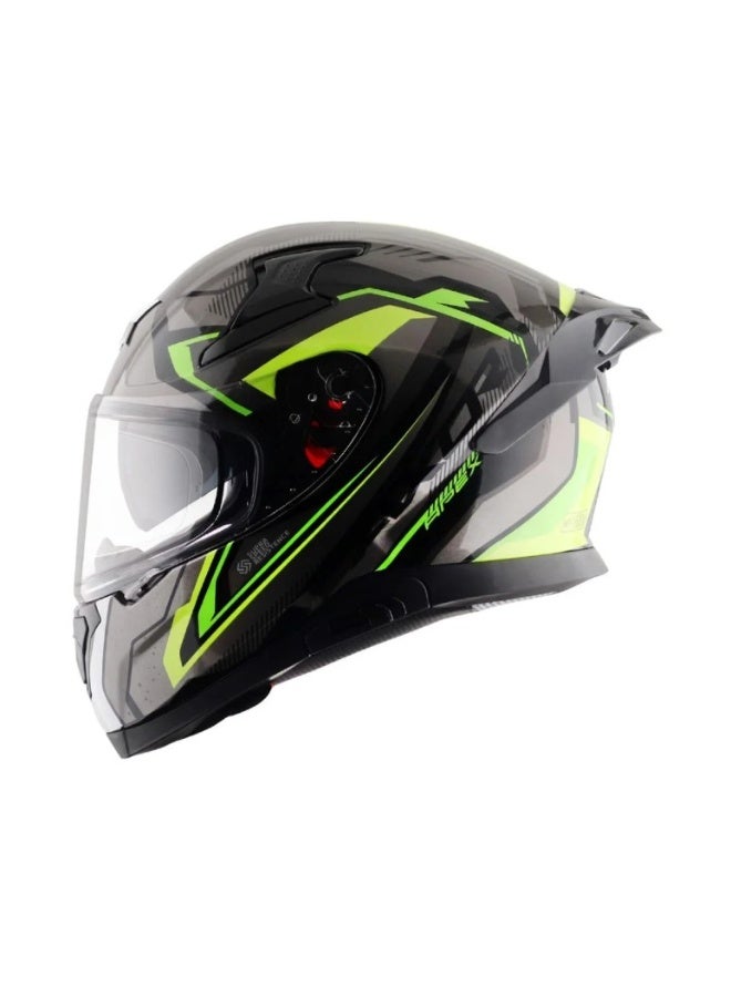 AXOR APEX GREY NEON GREEN Helmet - Image 2