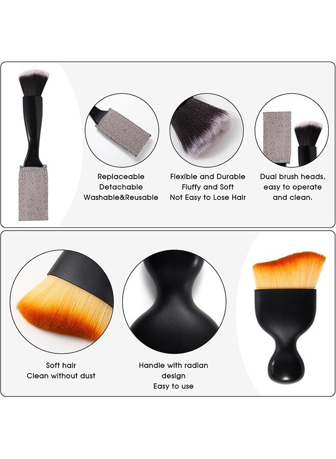 Generic 3 PCS Car Interior Dust Brush, Car Detailing Brush, Car Dash Cleaning Soft Brush, Universal Car Interior Crevice Brush Duster for Cleaning Panels, Air Vent, Dashboard, Leather, Computer Black  - Image 3