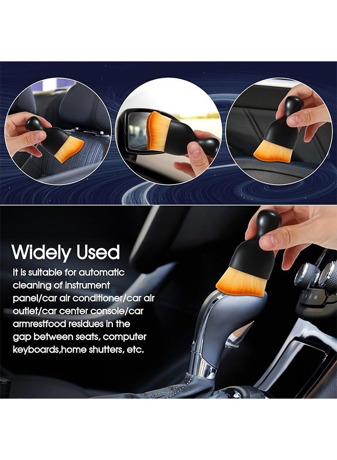 Generic 3 PCS Car Interior Dust Brush, Car Detailing Brush, Car Dash Cleaning Soft Brush, Universal Car Interior Crevice Brush Duster for Cleaning Panels, Air Vent, Dashboard, Leather, Computer Black  - Image 5