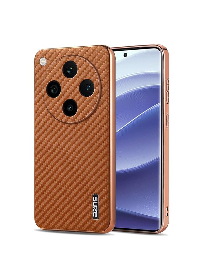 The Bros Case For OPPO Find X8 Pro Electroplated Edge Carbon Fiber Texture Phone Case