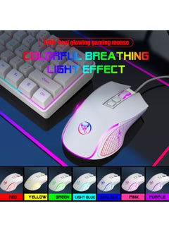 Gaming membrane keyboard pudding keycap wired RGB backlight mechanical feel computer keyboard with Wired Gaming Mouse With Light white - pzsku/Z98E8610220C787401DE9Z/45/_/1737371743/87d2f879-eedf-4e5d-84be-e45c9fe9e908