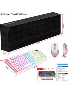 Gaming membrane keyboard pudding keycap wired RGB backlight mechanical feel computer keyboard with Wired Gaming Mouse With Light white - pzsku/Z98E8610220C787401DE9Z/45/_/1737371766/b7a60aed-c8c2-4c50-b21b-649404c38255