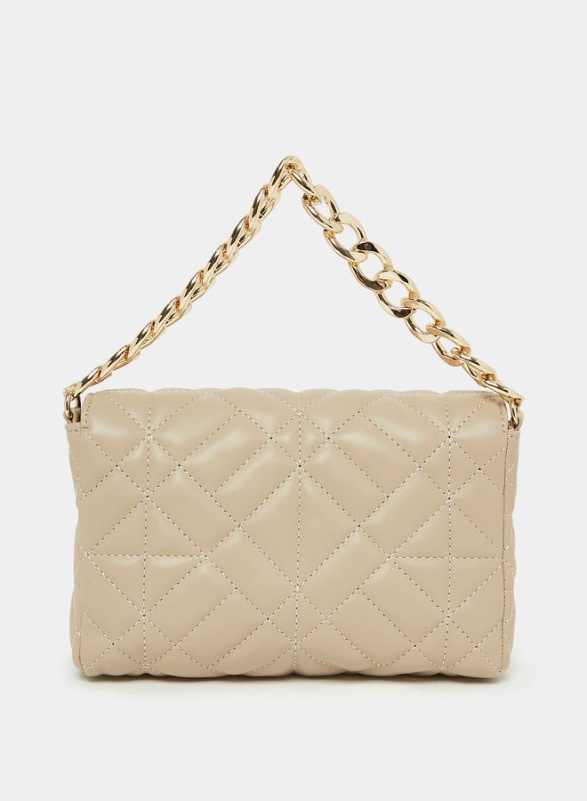 Styli Quilted Clutch Bag with Chain Strap  - Image 3