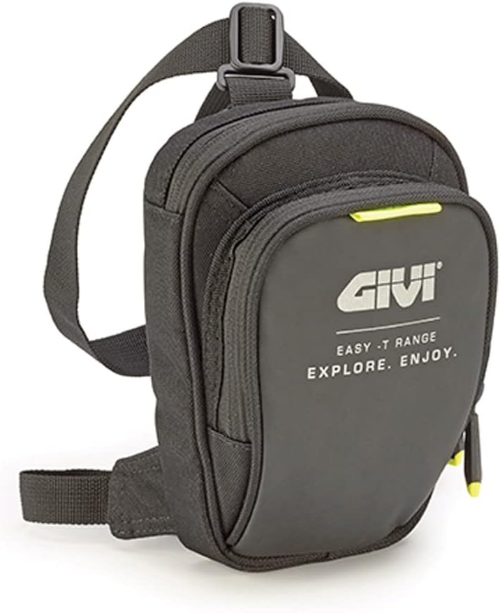 GIVI Black Adjustable Leg Bag with Fluorine Details - Image 1