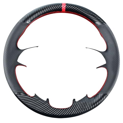 Kivnto DIY Carbon Fiber Steering Wheel Covers for Honda 8th Generation Accord 2008 2009 2010 2011 2012 / Pilot SUV 2009-2015 / Odyssey 2011-2017 15 inches Leather Interior Accessories - Image 2