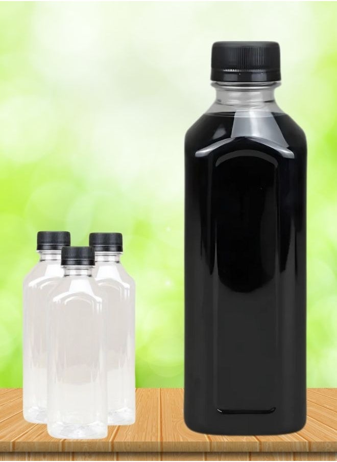 Generic - 24pcs 330*38ml Clear Rectangular Jars with Black Cap - Image 1
