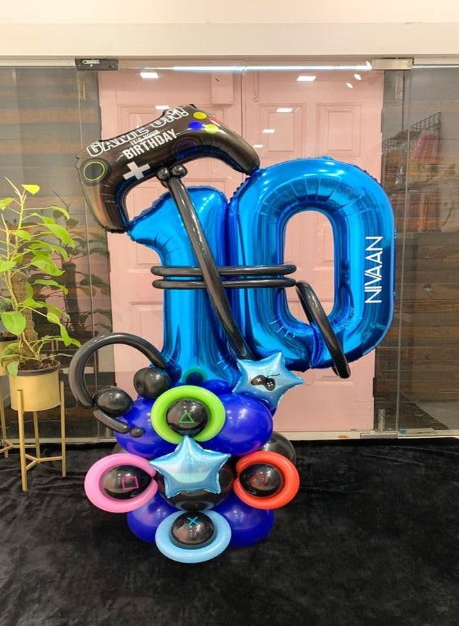 IWERP Navy Blue Number Balloon 40 Inch, 0 Number Balloons, 10 20 30 40 50 Numbers Balloon Birthday Decorations, Blue Party Supplies for Boy Men - Image 2