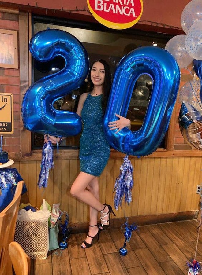 IWERP Navy Blue Number Balloon 40 Inch, 0 Number Balloons, 10 20 30 40 50 Numbers Balloon Birthday Decorations, Blue Party Supplies for Boy Men - Image 3