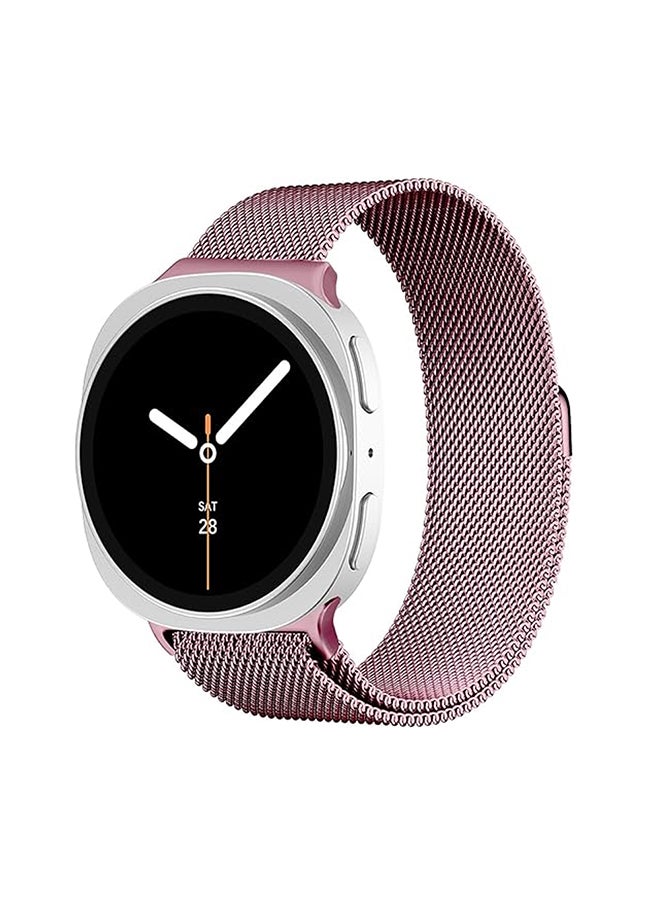 O Ozone Milanese Loop Metal Band for Samsung Galaxy Watch 8 Band 40mm 44mm/8 Classic 46mm Women Men Mesh Magnetic Stainless Steel Replacement Strap- Rose pink - Image 1