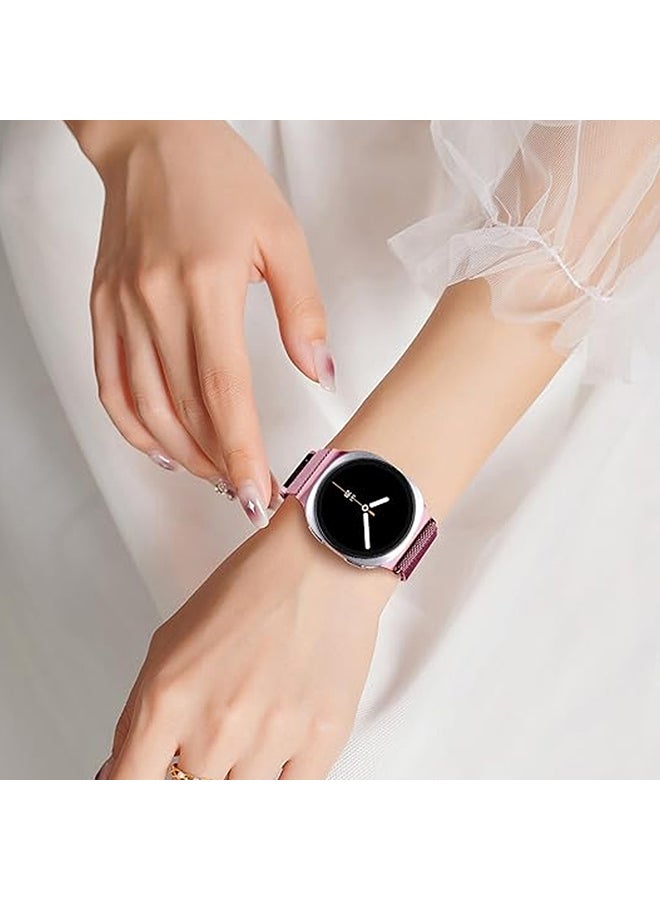 O Ozone Milanese Loop Metal Band for Samsung Galaxy Watch 8 Band 40mm 44mm/8 Classic 46mm Women Men Mesh Magnetic Stainless Steel Replacement Strap- Rose pink - Image 5