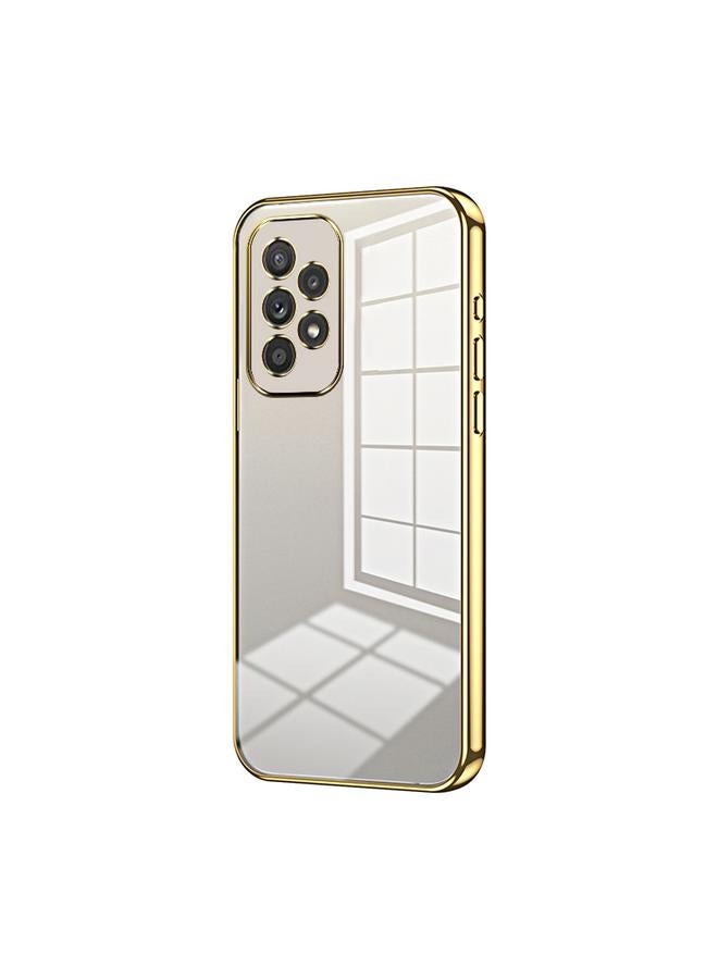 S-TOP Case For Samsung Galaxy A33 5G Transparent Plating Fine Hole Phone Case - Image 1