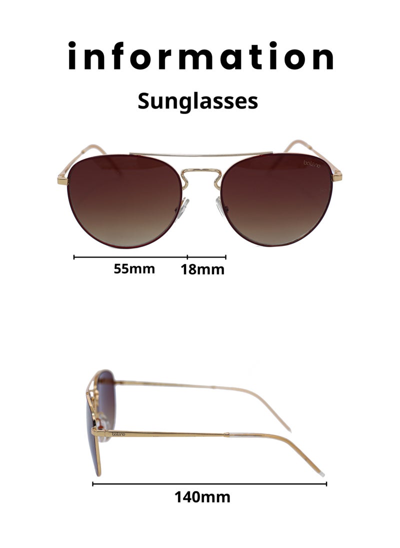 Baleno "Aviator Sunglasses with Polarized UV Protection Lenses – Lightweight, Durable Metal Frame for Men & Women, Perfect for Driving, Travel, and Outdoor Activities"  - Image 5
