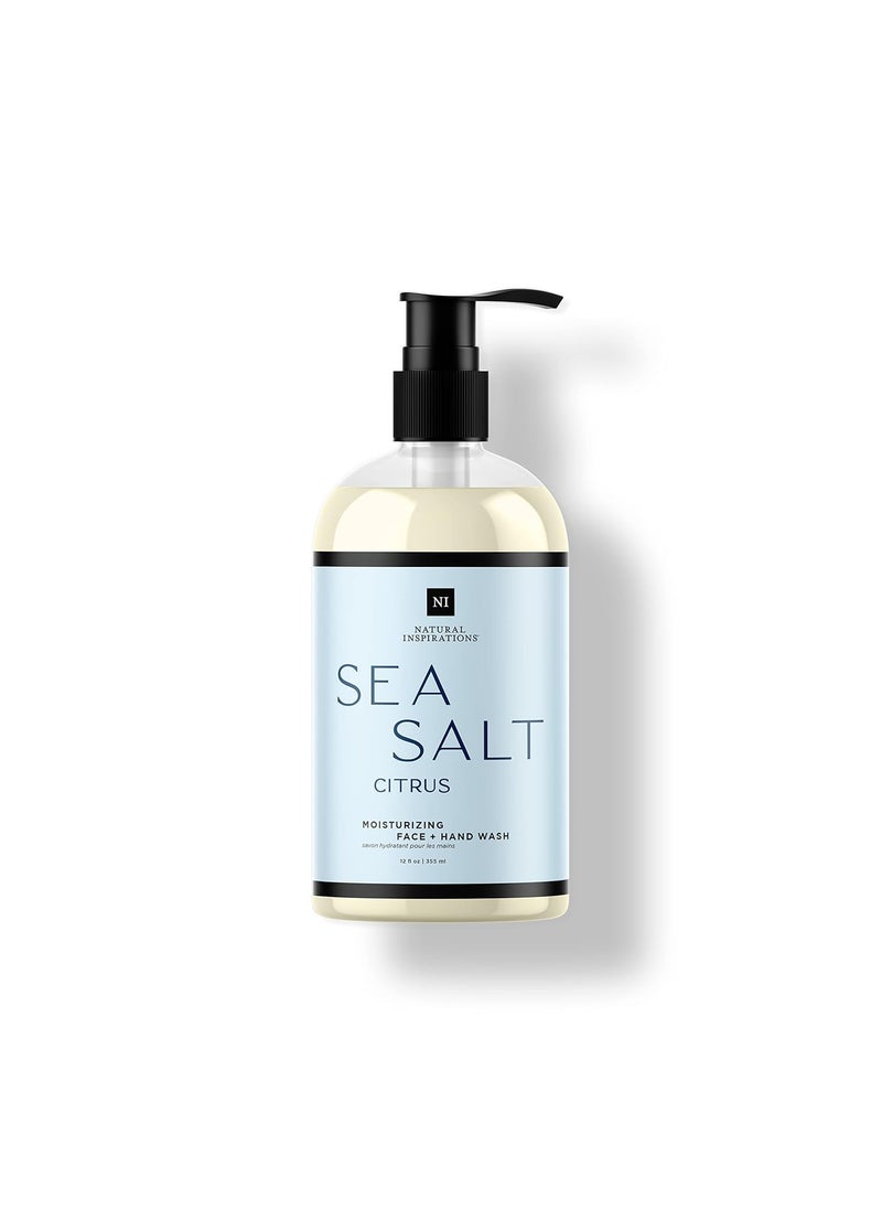 natural inspirations - Natural Inspirations Sea Salt Citrus Moisturizing Hand  Face Wash 12oz - Image 1
