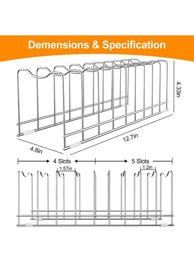 FLSEPAMB Lid Organizer Pot Lid Organizer 10-Tier Pot Lid Rack Holder Suitable for Bakeware Dish Plate, Cutting Boards, Pots & Pans, Serving Trays, Reusable Containers in Cabinet Pantry (1 Pack) - Image 4