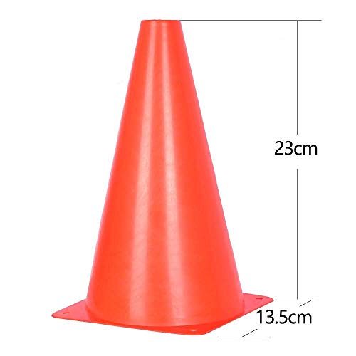 Alyoen 9 inch Orange Traffic Cones, Plastic Sport Cones, Soccer Training Cones for Outdoor Activity & Festive Events (Sets of 10/15/ 20) - Image 2