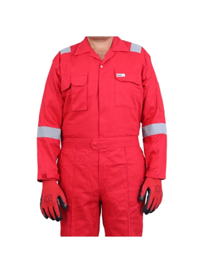 Vaultex DIA 240GSM Cotton Coverall , Red, Large - Image 2