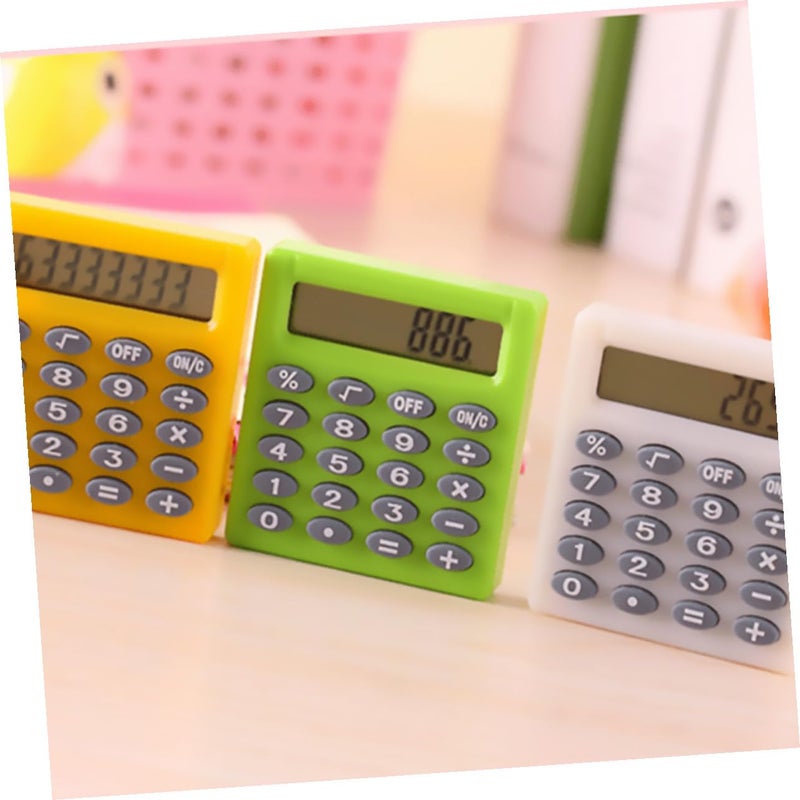 3 Pack Mini Pocket Calculators Portable Arithmetic Counting Tool for Students Office - Image 4