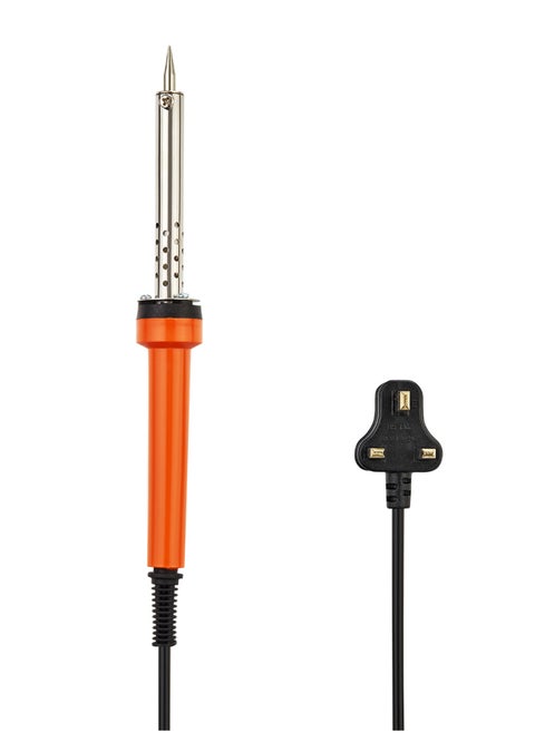 Electric Soldering Iron - Fine Pointy Tip Quick Heating Lightweight Corded Professional Grade Soldering with BS Uk Plug -Ideal for Electronics Repair DIY Projects Metalwork Arts and Crafts