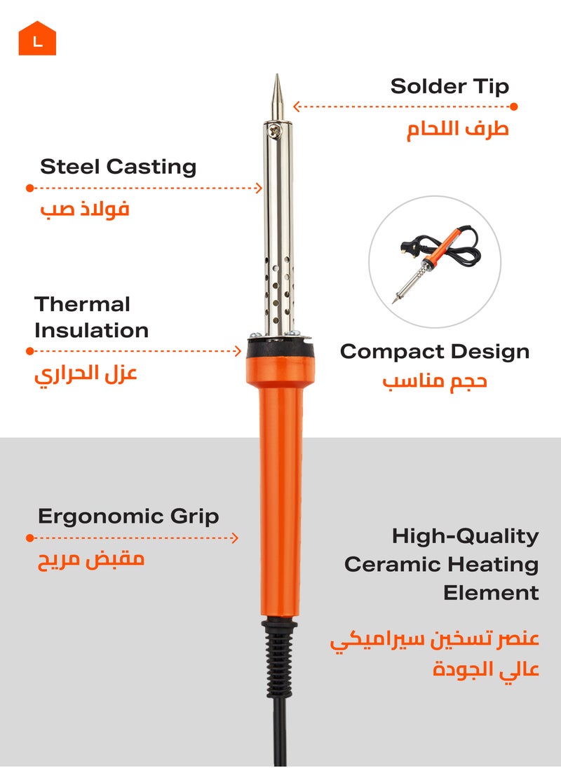 LAWAZIM Electric Soldering Iron - Fine Pointy Tip Quick Heating Lightweight Corded Professional Grade Soldering with BS Uk Plug -Ideal for Electronics Repair DIY Projects Metalwork Arts and Crafts  - Image 4
