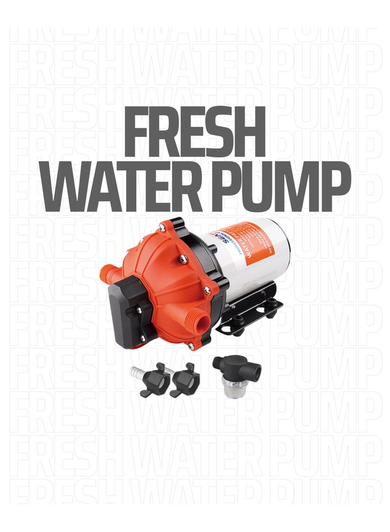 SEAFLO 51 New Series DC Diaphragm Water Pump 12V/24V | 5.0 GPM RV Marine Washdown Pump | 60 PSI Heavy-Duty On-Demand Pump - Image 1