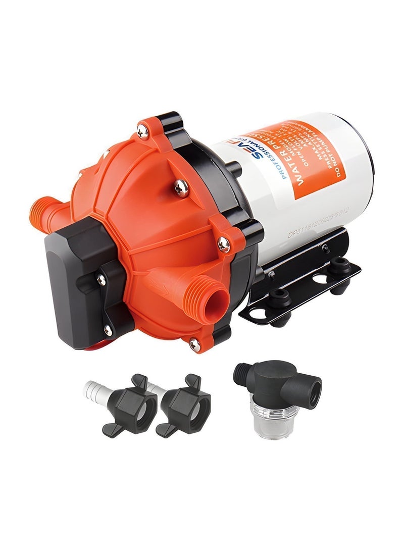 SEAFLO 51 New Series DC Diaphragm Water Pump 12V/24V | 5.0 GPM RV Marine Washdown Pump | 60 PSI Heavy-Duty On-Demand Pump - Image 4