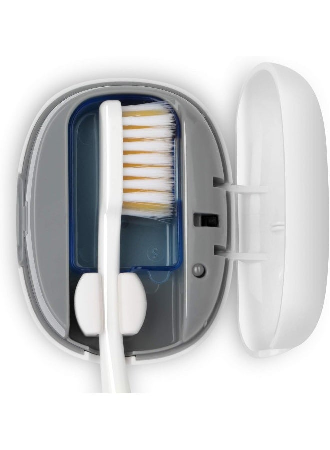 NewWay Mini Toothbrush Cover Rechargeable Travel Toothbrush Case with Holder for Houshold and Traving or Business Trip White - Image 2