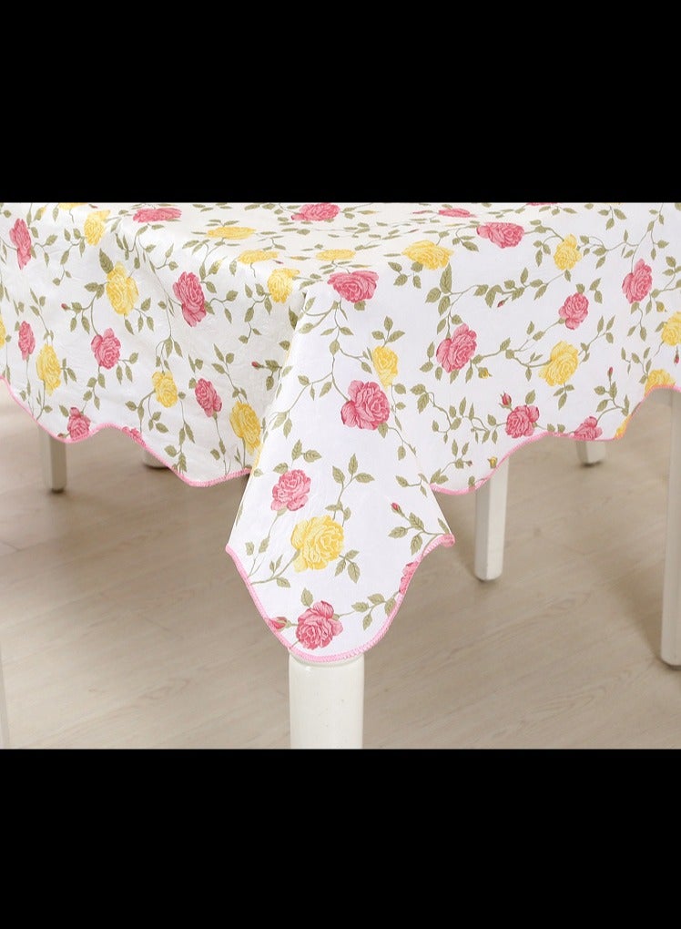 أفاكرافت مستطيل مقاوم للماء الفينيل الجدول القماش، مفرش المائدة البلاستيكية مع دعم الفانيلا، غطاء طاولة قابل للمسح لتناول العشاء، نزهة، داخلي وخارجي، 105x150 سم - Image 2