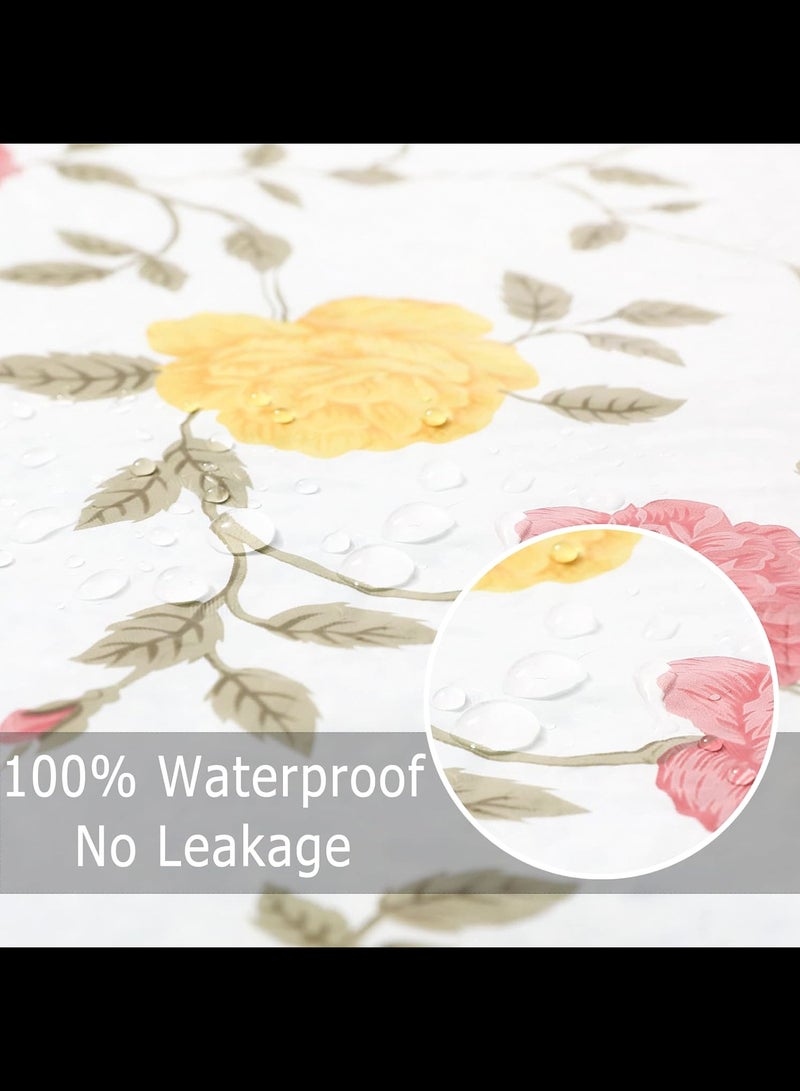 أفاكرافت مستطيل مقاوم للماء الفينيل الجدول القماش، مفرش المائدة البلاستيكية مع دعم الفانيلا، غطاء طاولة قابل للمسح لتناول العشاء، نزهة، داخلي وخارجي، 105x150 سم - Image 4