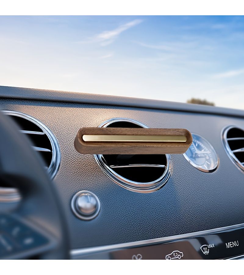 Car Air Conditioner Vent Clip Diffuser With 6 Sponge Rods For Custom Fragrance Insertion Car Decorative Aromatherapy Clip Brown Air Freshener Interior Accessories - Image 5