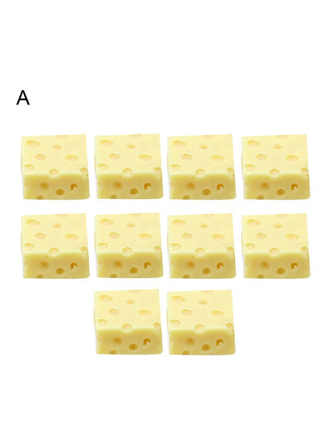 NIBEMINENT 10-Piece Cheese Bread Design Food Model Toy - Image 1