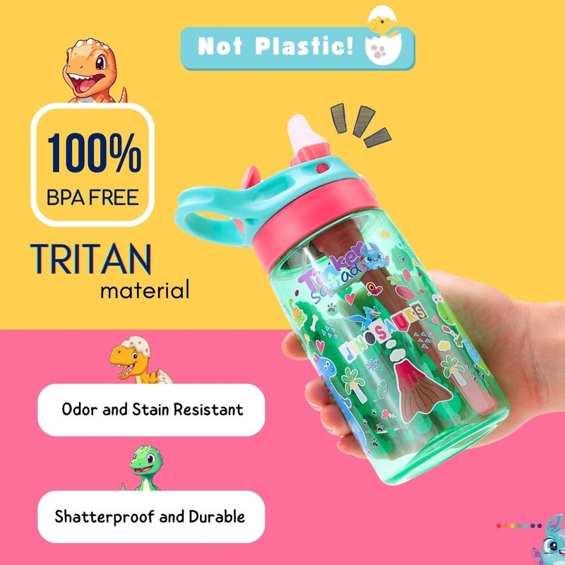 Tinker Squad Dinosaur Tritan Water Bottle for Kids - Sipper for School Girls - Image 4