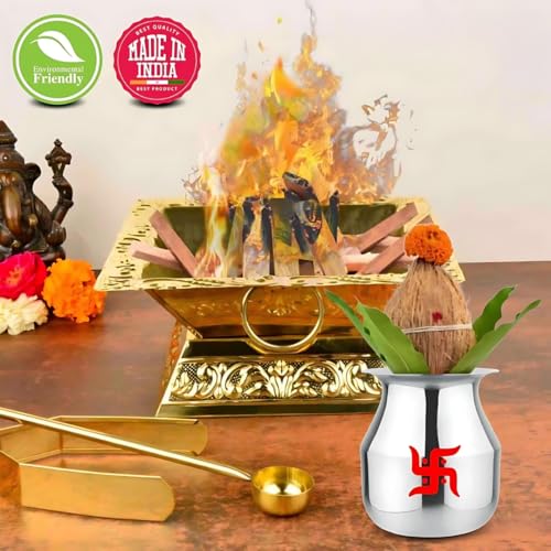 GALOOF 500 ml Stainless Steel Long Neck Parsi Lota Glass for Drinking Water and Juice | Traditional Kalash Lota for Pooja - Image 5