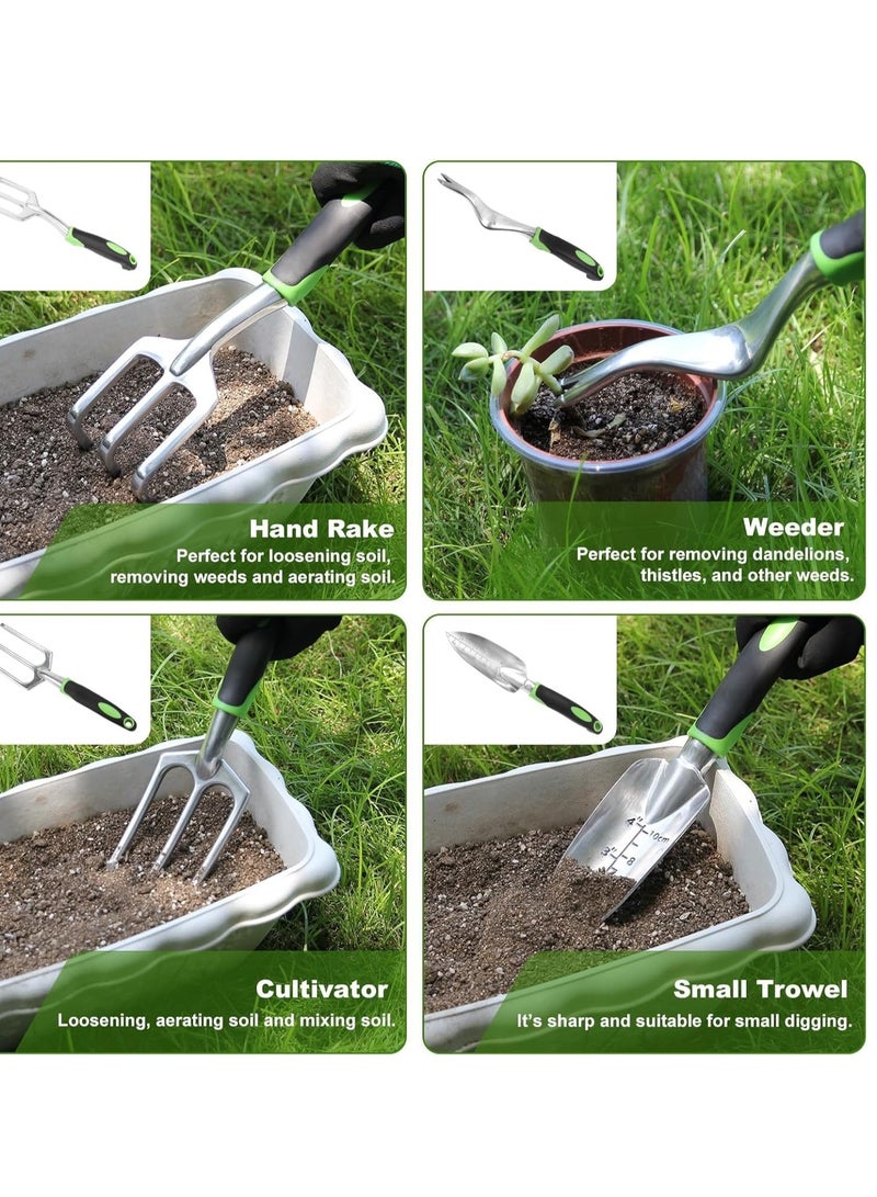 Generic Garden Tool Set  8-Piece Heavy Duty Lightweight Aluminum Alloy with Comfortable Non-Slip Handle  Storage Carrying Bag Durable Gardening Tool Set  Gift for Men and Women - Image 2