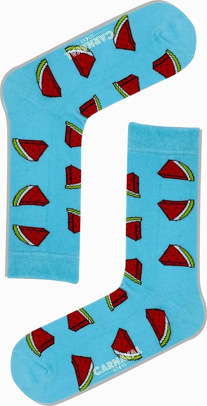 Carnaval Socks Blue Watermelon Summer Colorful Socks